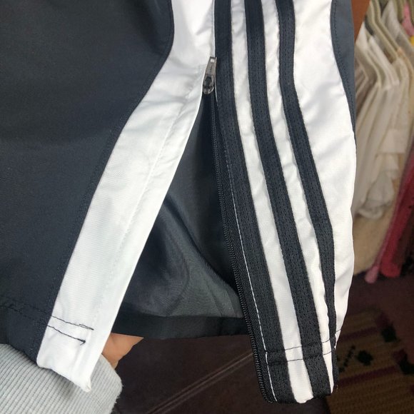 adidas 3 Logo Stripe Comfy Wind Pants with Mesh Lining Outdoor Gym - Picture 3 of 13